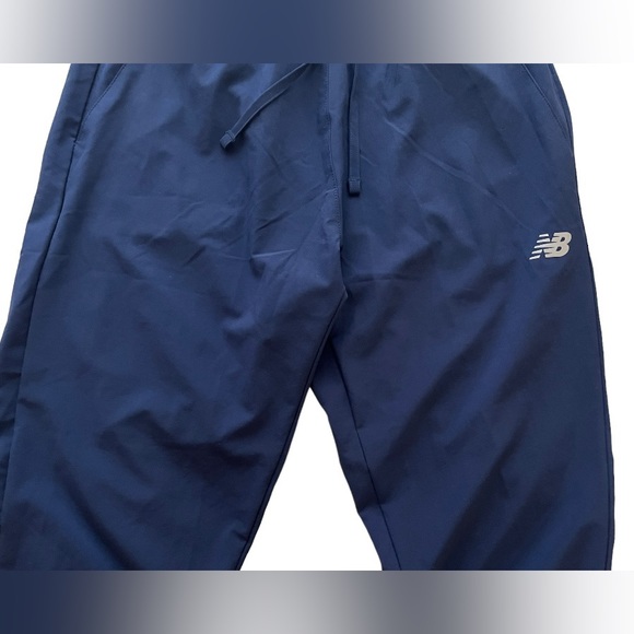 New Balance x Isaac Mizrahi Indigo Blue Jogger Pants Womens Small Ruched Ankle - Picture 2 of 7